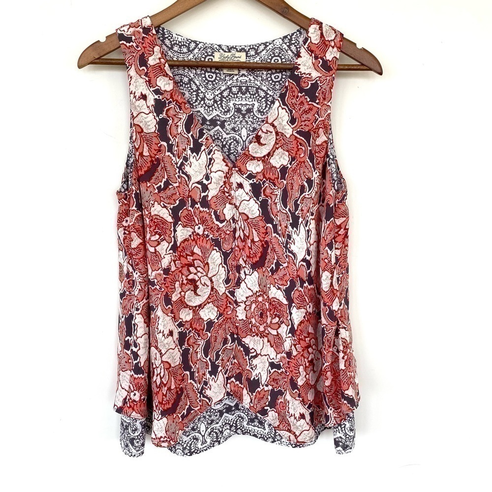 Lucky Brand tank top with v-neckline, loose & flowy fit